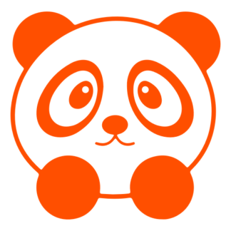 Sweet Little Panda Decal (Orange)